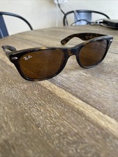 Ray-Ban New Wayfarer Polished Havana 52mm B-15 Brown Sunglasses RB2132 710 52-18
