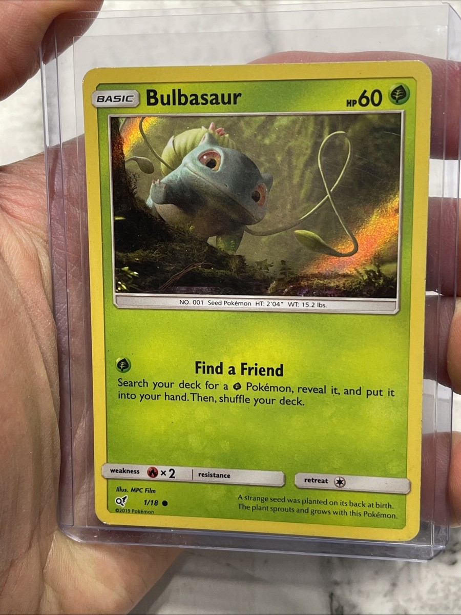 Bulbasaur (Holo Common) Common Detective Pikachu 1/18 MP Pokémon Nintendo  Card