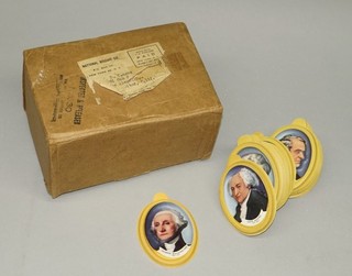 1950S NABISCO CEREAL PREMIUM U.S. PRESIDENTS PLAQUES COMPLETE SET OF 33 IN BOX