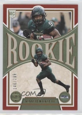 2022 Panini Legacy Rookies Red 146/299 Kenneth Walker III #158 Rookie RC 1gp2