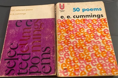 50 poems & 100 Selected Poems by e.e. cummings Vintage Paperback Book