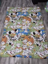Vintage Disney 101 Dalmatians Twin Heavy Blanket Puppy Bedding USA Made Rare
