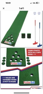 PutterBall Golf Pong Game Set The Original - Includes 2 Putters, 2 Golf Balls