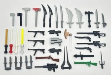 Lot of 37 Weapons for Lego Minifigure Brand New! Custom Lightsabers Value Pack