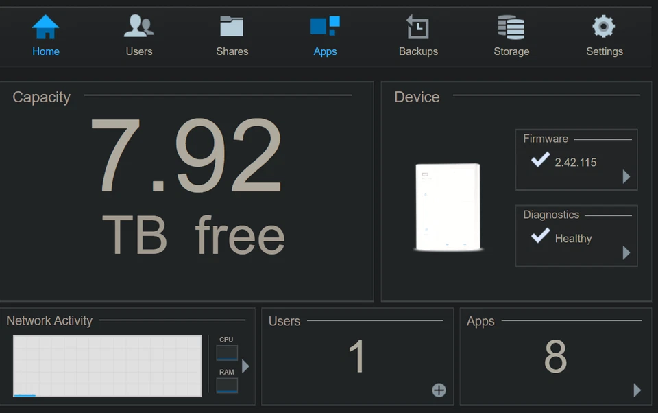 Western Digital My Cloud PR2100 NAS – 2-Bay – 16TB (2×8TB WD Red Plus Drives) - Image 2 of 4