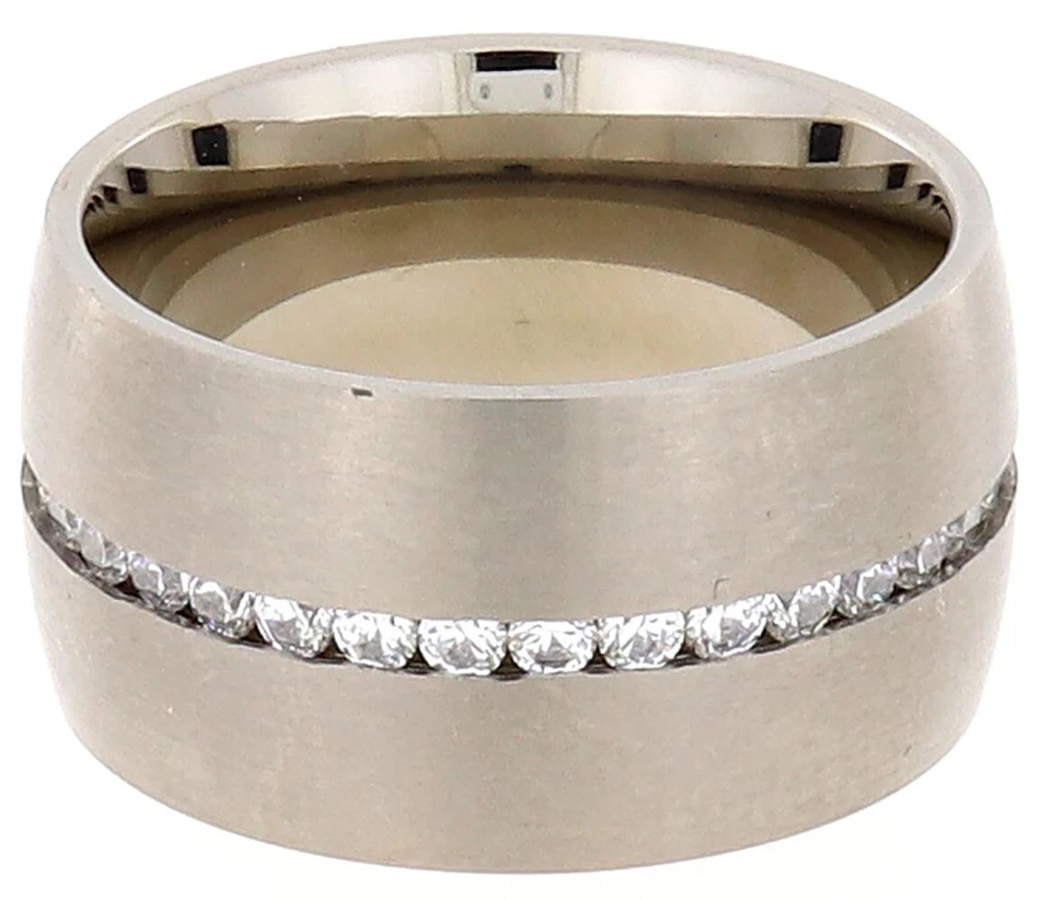 Wunderschöner Titan Ring mit Zirkonia Ringgröße 57 (ca.18,10 mm ø) #GHDRTIZI013 - Bild 4 von 4