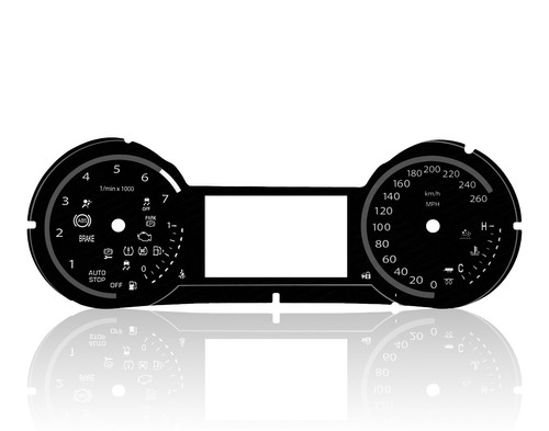 Speedometer Faceplate Fits a 2019-2021 Cadillac XT4/XT5 (MPH/A) - Picture 3 of 3