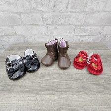 Lot of 3 infant girl shoes size 1 0-6 months