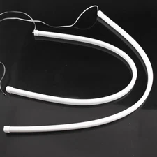 2x LED White 30CM Car Flexible DRL Daytime Running Strip Light Soft Tube Lamp