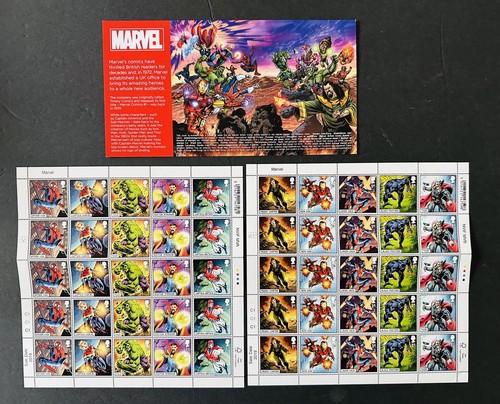 Marvel comics royal mail stamps | 2019 | Alan Davis Art | 50 Stamps + More LTD