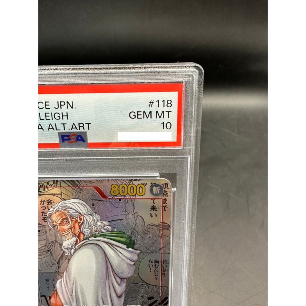 PSA 10 Silvers Rayleigh OP08-118 Manga Alt Art SEC Two Legends ONE