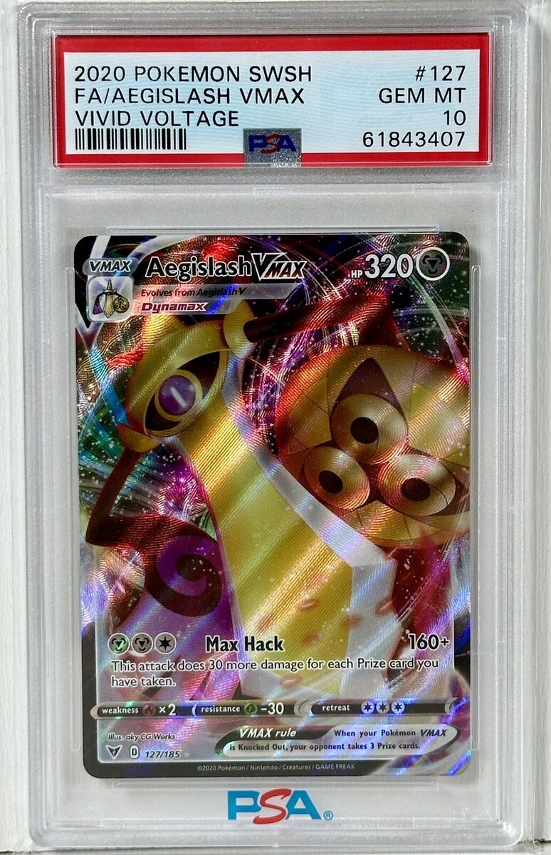 PSA 10 - 2020 Pokemon Vivid Voltage Aegislash VMAX Full Art PSA 10 - 2020 Pokemon Vivid Voltage Aegislash VMAX Full Art
