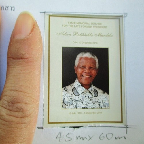 miniature nelson mandela picture movie poster 45x60 mm 1:12 dollhouse wall paper