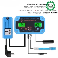 3 In 1 PH/TDS/TEMP Water Quality Detector Meter PH Controller BNC Type Probe New