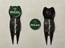 (1) Rolex Crosshairs Golf Divot Tool & (1) Rolex 1" Coin Style Golf Marker 