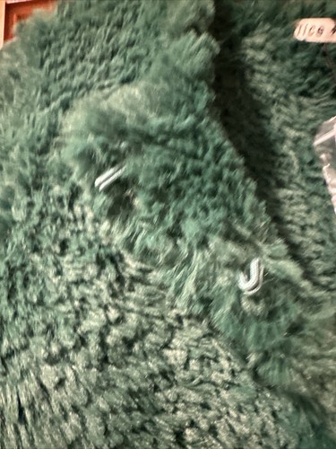 Alice And Olivia Deep Emerald Green Fawn Faux Fur Cropped Jacket NWT So Soft - Picture 24 of 24