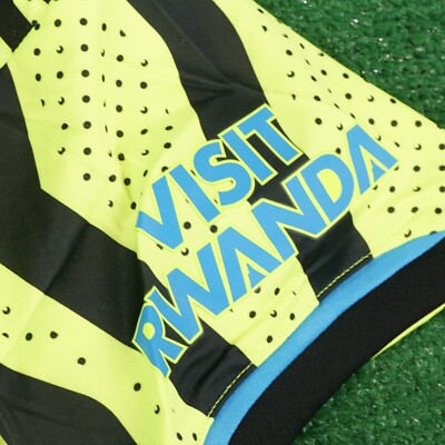Arsenal Adidas 23/24 Solar Yellow 2 Black Away Men's Soccer Jersey