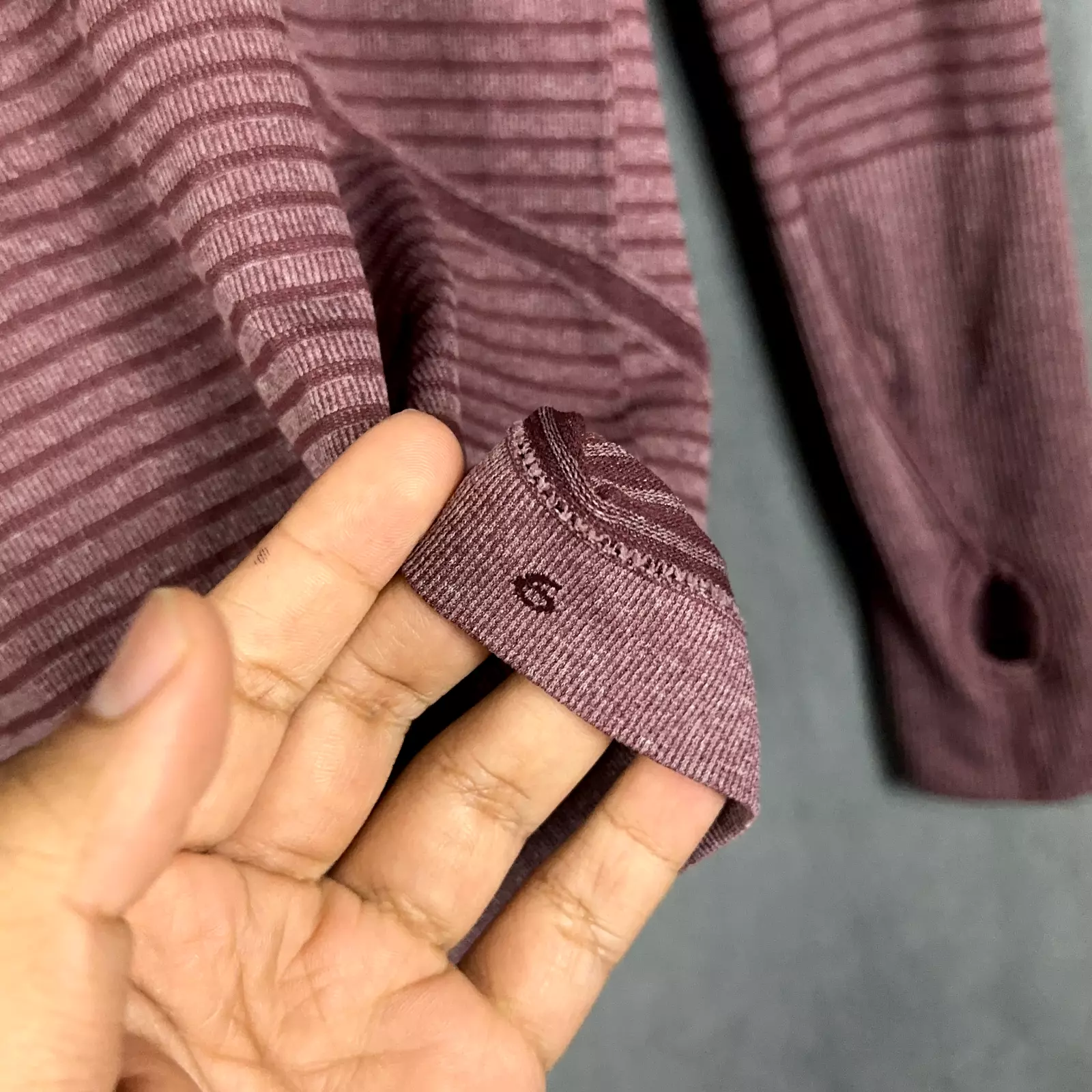 lululemon swiftly tech long sleeve heathered bordeaux drama shirt