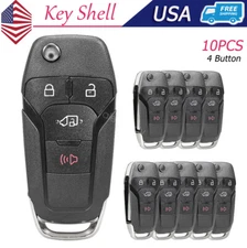 10*Flip Remote Key Shell Case Fob for Ford Transit Connect 2019-2021 N5F-A08TAA