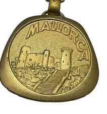 Vintage Mallorca Spain Balearic Islands Castle Historic Sites Travel Keychain