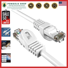 Durable 100FT Cat5e Network Cable - Supports Gigabit Ethernet Connection