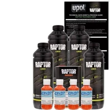 UPOL Raptor Safety Orange Urethane Spray-On Truck Bed Liner & Texture Coating 4L