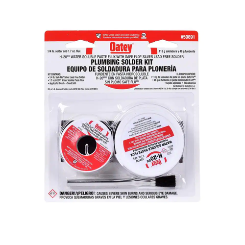 Soldering Kit with 1.7 Oz. Lead-Free Water Soluble Flux Paste and 4 Oz. Silve...