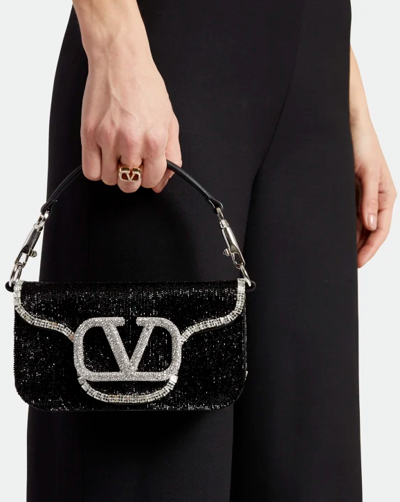 Valentino Garavanai VLOGO Sequin Shoulder Bag New With Tags | eBay