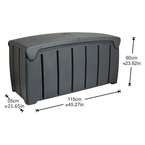 85 Gallon Outdoor Storage Bin Dual Door Access Garden Pool Accessories New - Picture 5 of 7
