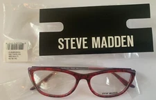 STEVE MADDEN - Clearvision SM TWIRLSS 53/16/140 RED MULTI - NEW Authentic WOMEN 