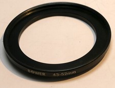 43mm to 52mm male to female threads step Up ring adapter lens