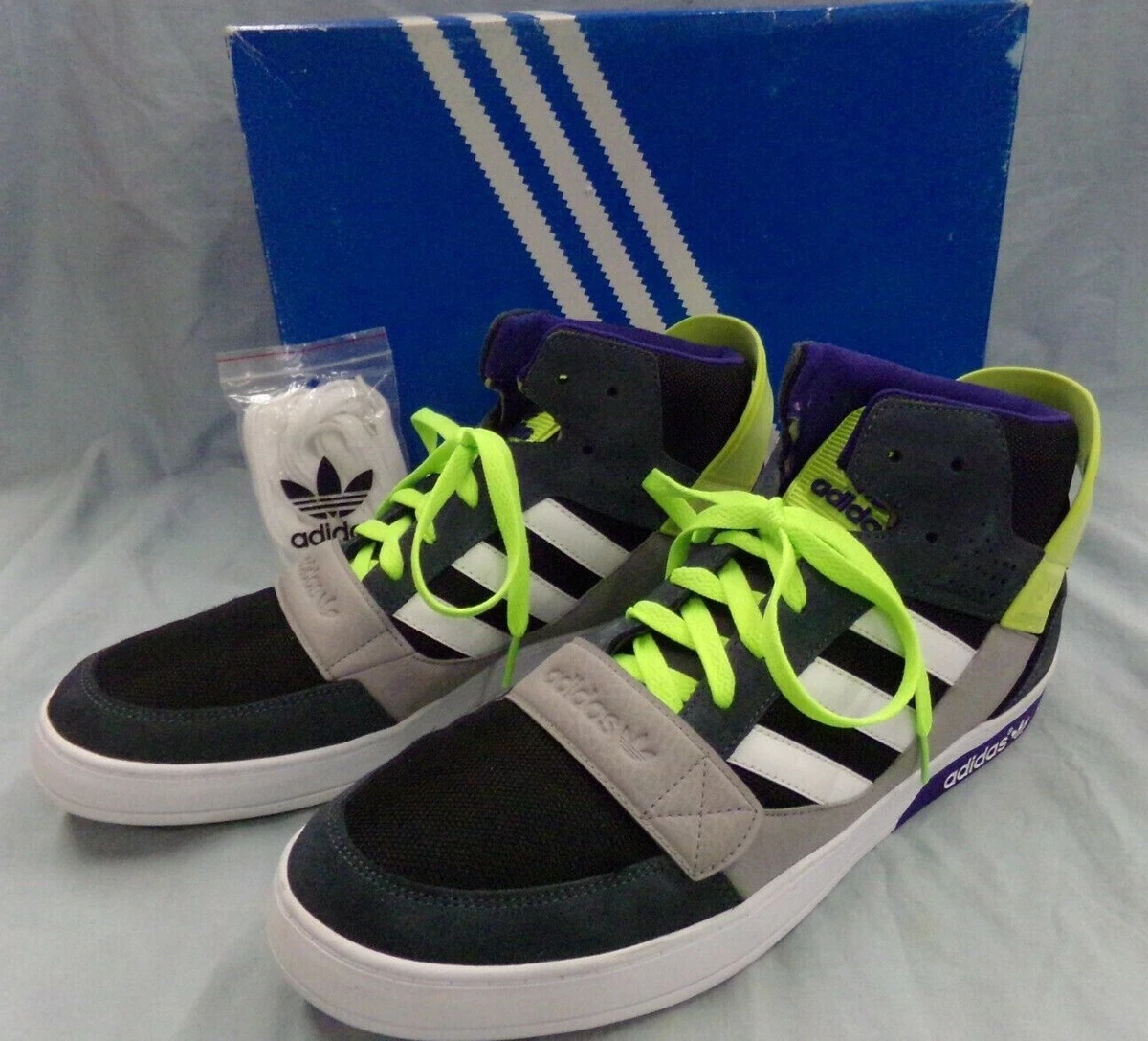 País de origen parcialidad Fácil ADIDAS DECADE OG MID Black, Gray &amp; Neon Green Men's 13 Basketball  Sneakers Shoes | eBay