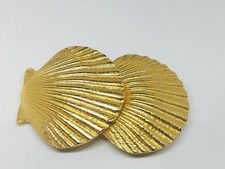 Vintage Doreen Ryan DR 94 Gold Tone Seashell Belt Buckle