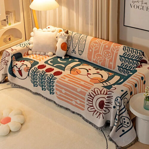 Couverture de canapé d'été nordique couvertures de canapé avec tapisserie gland neuf - Photo 1 sur 25
