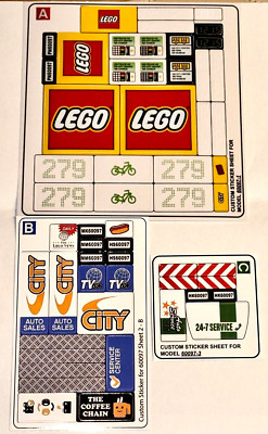 Custom Aufkleber Sticker für 60097 Sheet 1+2+ 3 Replacement Sticker Sheet