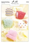 7175 Double Knitting Pattern for Baby Hats
