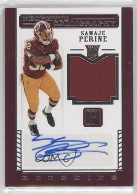 2017 Panini Pantheon 4/99 Samaje Perine #117 Rookie Auto RC 0tw4
