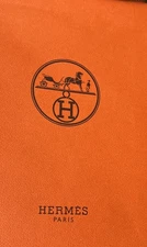 Authentic Hermes Orange Shopping Paper Gift Bag 8x11x3  inch EMPTY