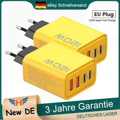 Für Xiaomi 120W Schnell Ladegerät Netzteil 6A USB-C Kabel Redmi Note10/11/12 DE