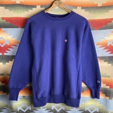 Vintage 90s Champion Blue Reverse Weave Pullover Crewneck Sweatshirt Size XL USA