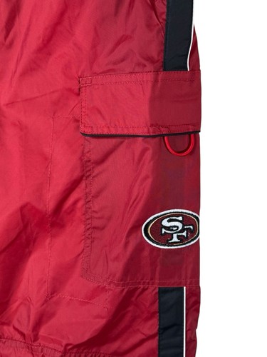 VTG Logo Athletic NFL San Francisco 49ers Cargo Nylon Warm Up Pants Men's XL - Picture 3 of 10