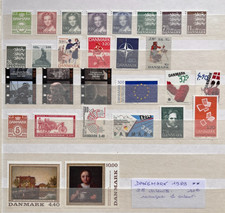 TIMBRES DANEMARK 1989 28 VALEURS MANQUE 1 VALEUR NEUFS ** MNH