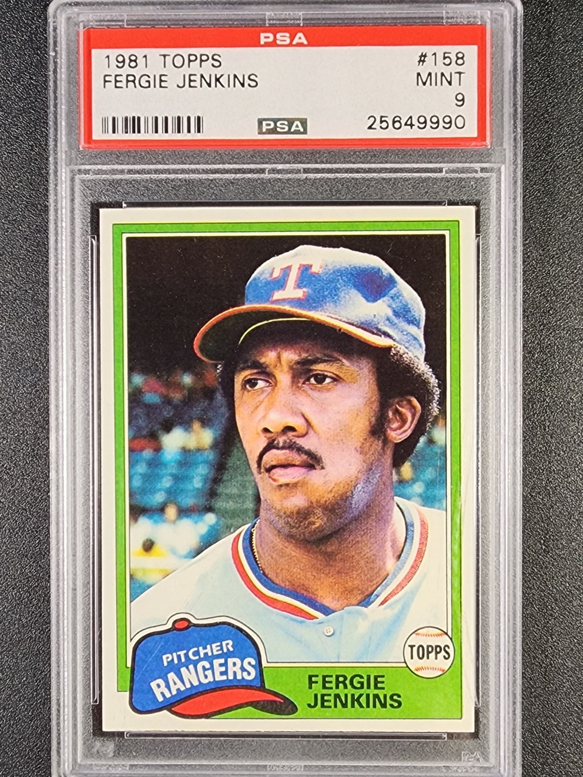 1981 Topps #158 Fergie Jenkins HOF - PSA 9 MINT