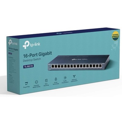 NEW TP-Link TL-SG116 16-Port Gigabit Switch for Home Gaming Business Networking