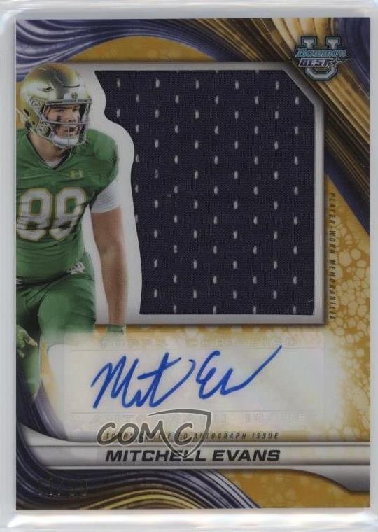 2024 Bowman U Second Honor Roll 11/99 Mitchell Evans #PJA-ME Auto 14lt