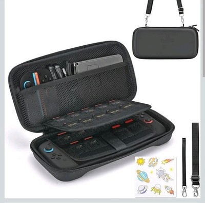 Younik Switch 2 Case Compatible w/ NS Switch 2 (2025) Black w/19 Game Card Slots