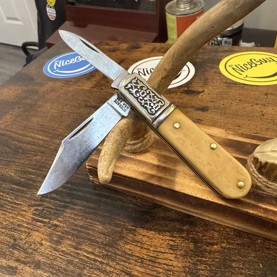 Faca dobrável de bolso Schrade USA 206 vintage aço carbono - Imagem 3 de 4