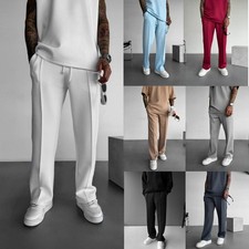 Mens Jogging Tracksuit 2 Piece Suit Casual Pant Sweatsuit Sports Sweatshirt Set