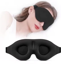 2Packs Eye Mask 3D Silk Sleeping Mask Soft Padded Travel Rest Relax Blindfold US