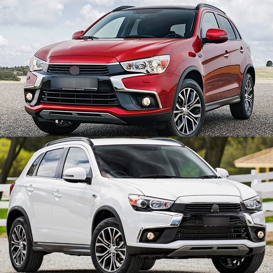 For Mitsubishi Outlander Sport 2016-19 Front Bumper Trims Chrome Upper Lower RH Foto 3 de 4